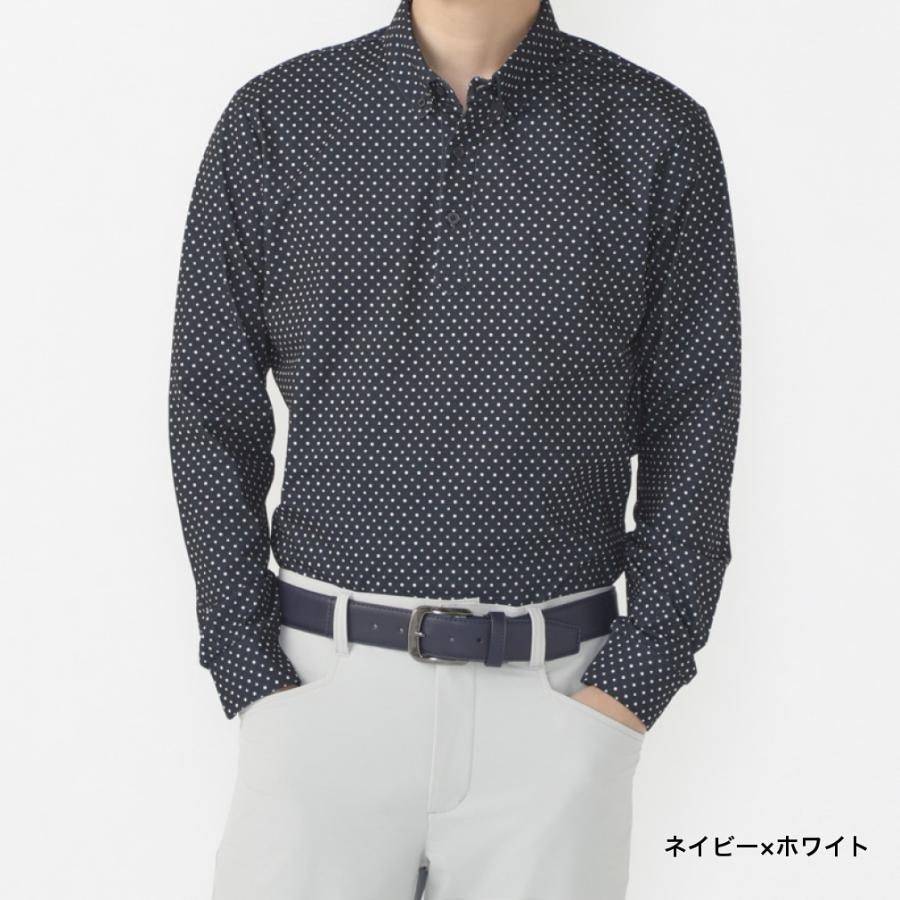 TIGORA（ティゴラ） ゴルフウェア 長袖シャツ 秋 冬 ボタンダウン長袖