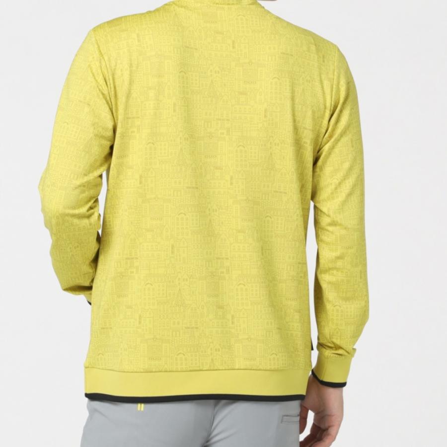 TIGORA（ティゴラ） ゴルフウェア 長袖シャツ 秋 冬 街並み柄 モック