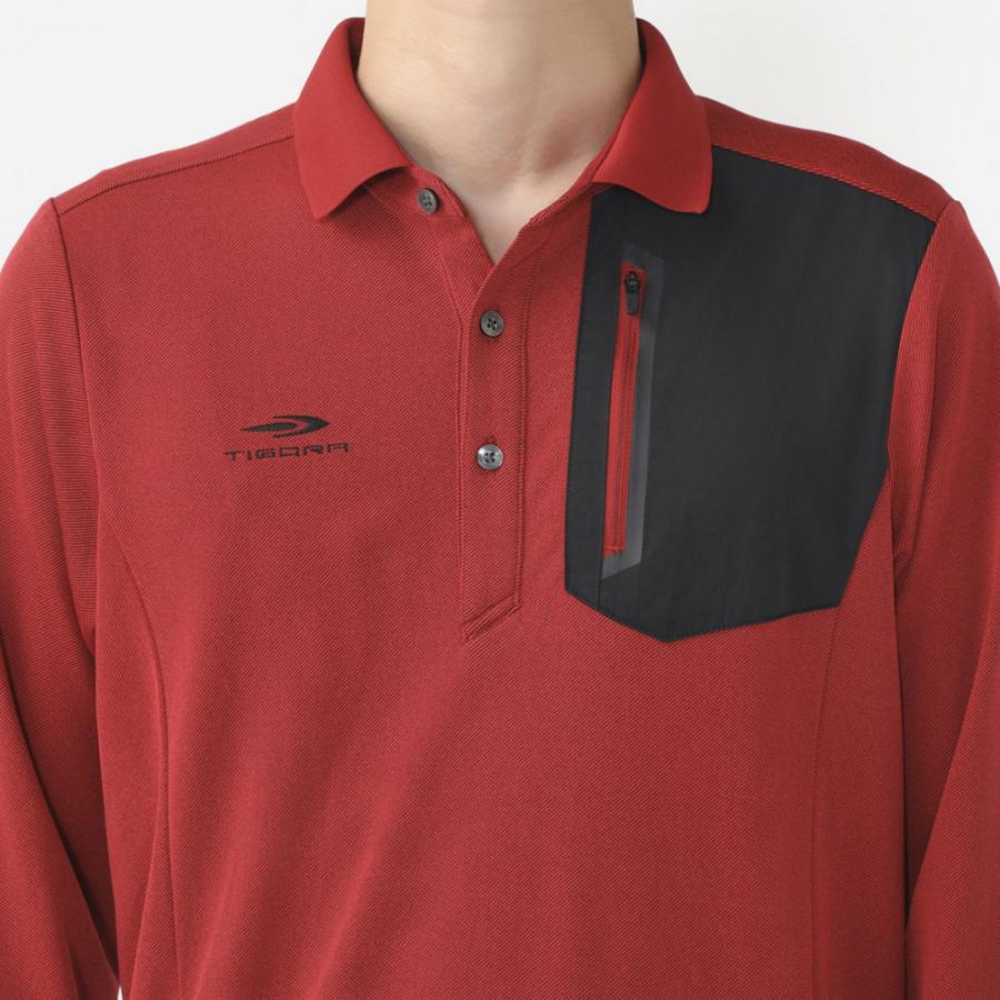 TIGORA（ティゴラ） ゴルフウェア 長袖シャツ 秋 冬 胸ポケット付き