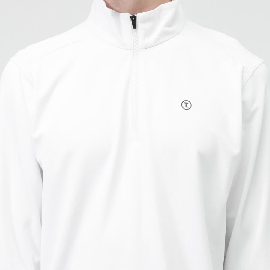 ○★新品未使用　DEVEREUX GOLF　ハーフジップシャツ　L　ホワイト ゴルフウェア 長袖シャツHALF ZIP LS ハーフジップT102320008