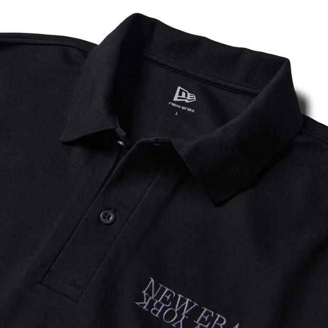 未使用★NEW ERA GOLF ボタンダウン長袖シャツ ブラック L 鹿の子 NEW ERA（ニューエラ） ゴルフウェア 長袖シャツ 秋 冬 GF LS HW