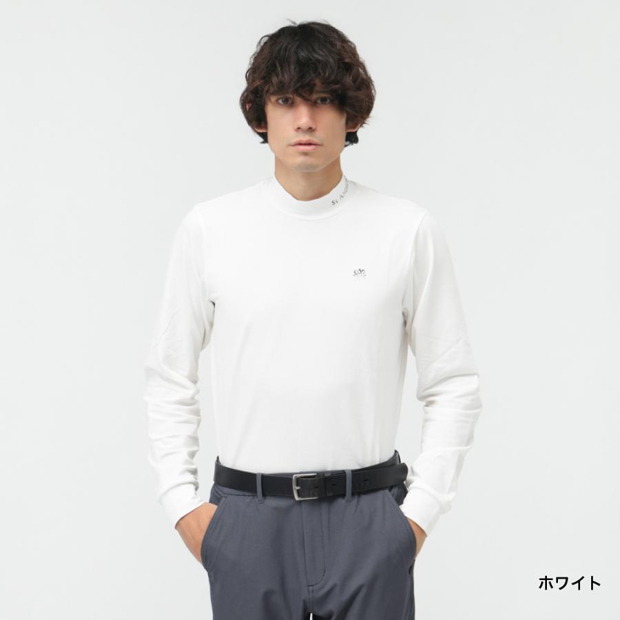 St Andrews ゴルフ 長袖シャツ LL ホワイト モックネック メンズ
