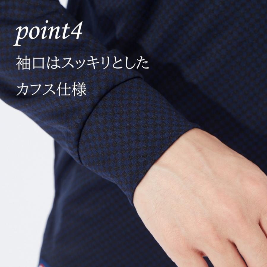 FILA（フィラ） ゴルフウェア 長袖シャツ 秋 冬 ジャガード長袖シャツ