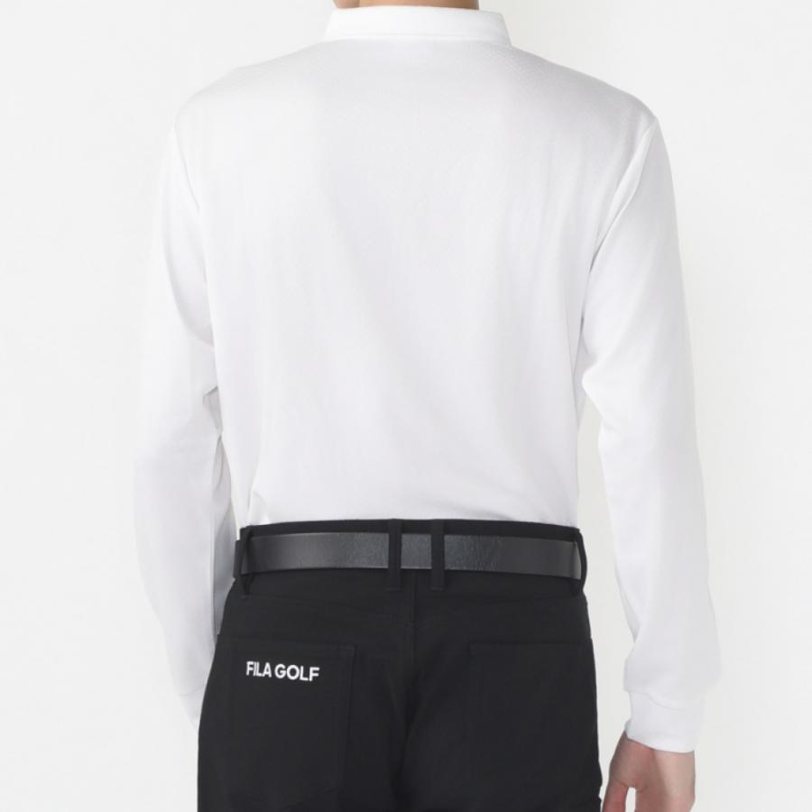 FILA（フィラ） ゴルフウェア 長袖シャツ 秋 冬 ジャガード長袖シャツ