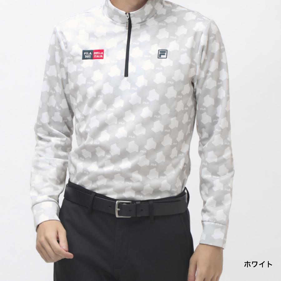 FILA（フィラ） ゴルフウェア 長袖シャツ 秋 冬 裏起毛長袖シャツ