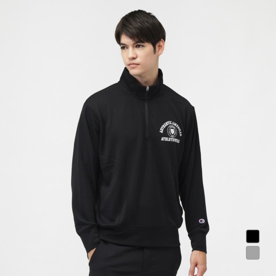 【新品】CPGゴルフ ハーフジップ 長袖シャツ ブラック 2023年モデル Champion（チャンピオン） ゴルフウェア 長袖シャツ 秋 冬 ハーフ