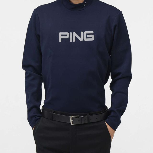 PING（ピン） ゴルフウェア 長袖シャツ 秋 冬 24FWニットスムース長袖