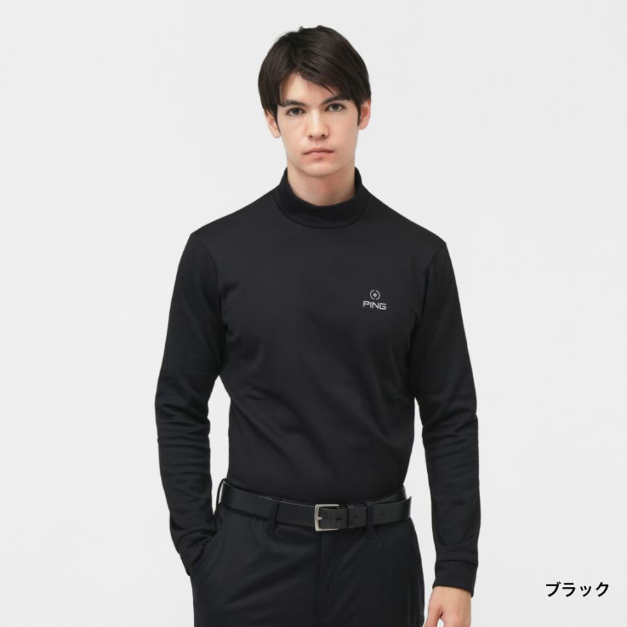 PING（ピン） ゴルフウェア 長袖シャツ 秋 冬 裏起毛長袖ハイネック