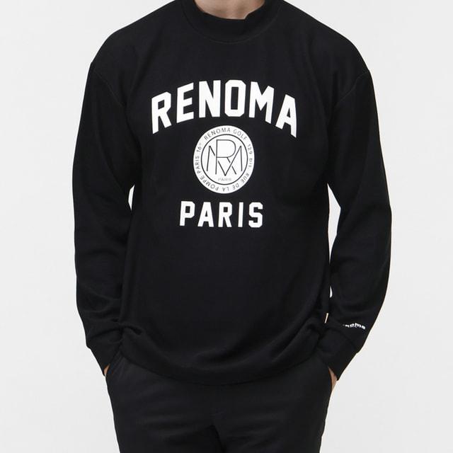 レノマ ゴルフウェア 長袖シャツ 秋 冬 BASIC COLLEGE LOGO MOCK NECK