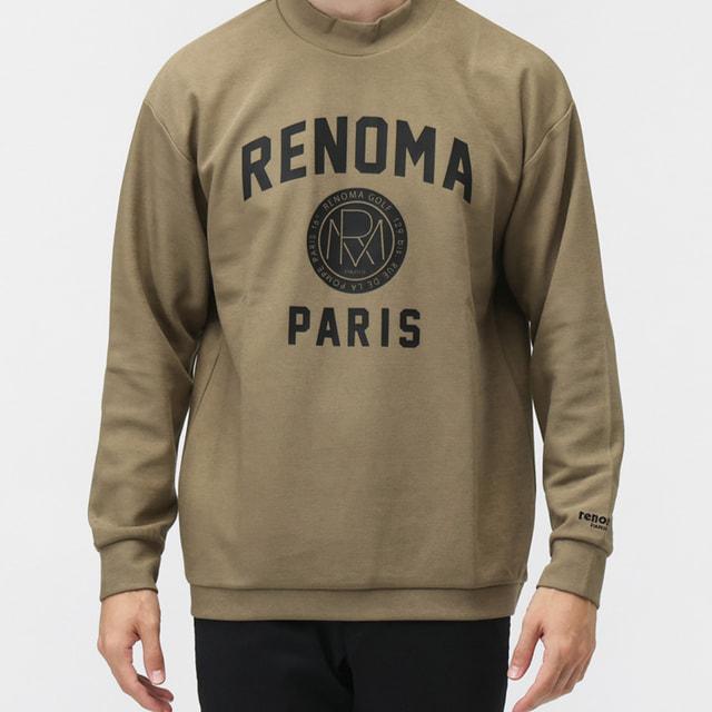 レノマ ゴルフウェア 長袖シャツ 秋 冬 BASIC COLLEGE LOGO MOCK NECK