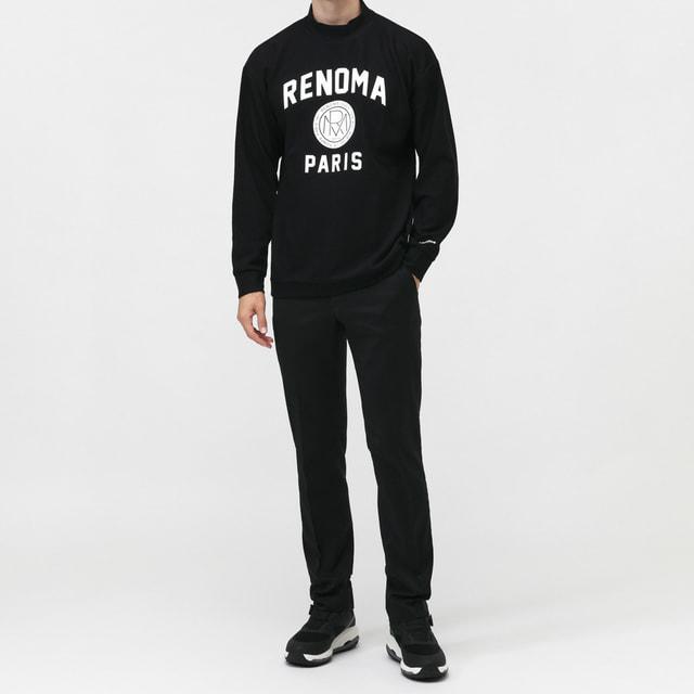 レノマ ゴルフウェア 長袖シャツ 秋 冬 BASIC COLLEGE LOGO MOCK NECK
