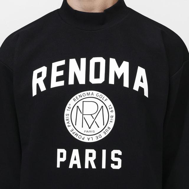 レノマ ゴルフウェア 長袖シャツ 秋 冬 BASIC COLLEGE LOGO MOCK NECK