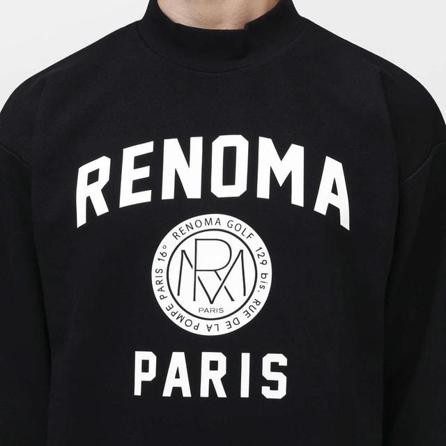 レノマ ゴルフウェア 長袖シャツ 秋 冬 BASIC COLLEGE LOGO MOCK NECK
