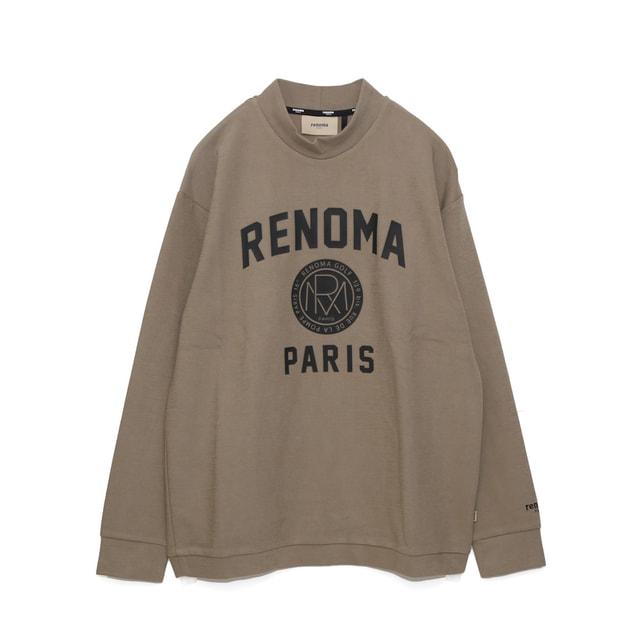 レノマ ゴルフウェア 長袖シャツ 秋 冬 BASIC COLLEGE LOGO MOCK NECK