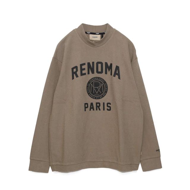 レノマ ゴルフウェア 長袖シャツ 秋 冬 BASIC COLLEGE LOGO MOCK NECK