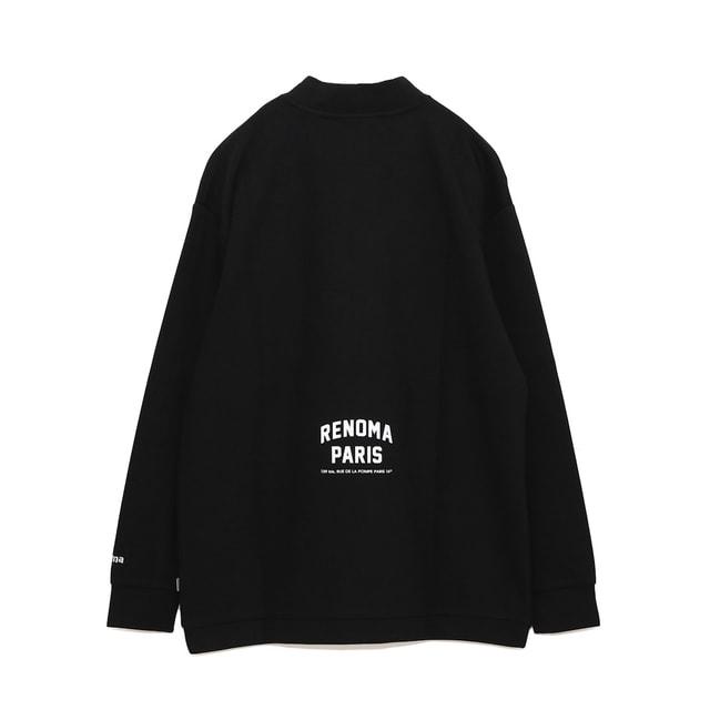 新品 renoma PARIS GOLF レノマ ゴルフ ロンT モックネック レノマ ゴルフウェア 長袖シャツ 秋 冬 BASIC COLLEGE LOGO MOCK NECK