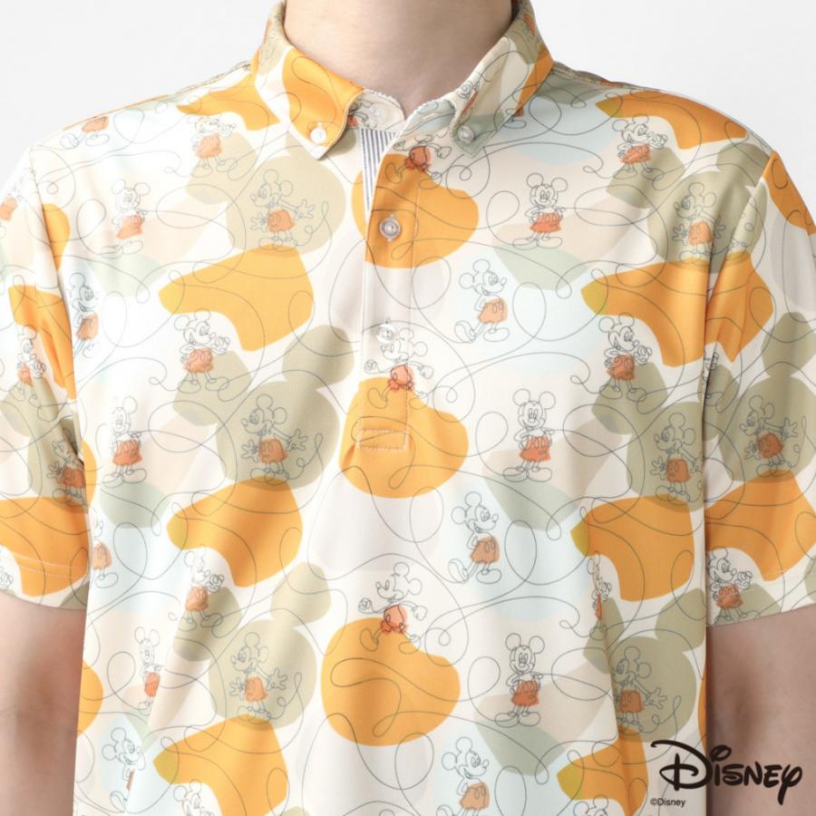 Disney（ディズニー） ゴルフウェア 半袖シャツ 春 夏 プリント ボタン