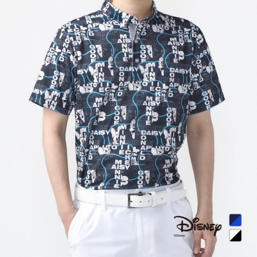Disney（ディズニー） ゴルフウェア 半袖シャツ 春 夏 プリント モック