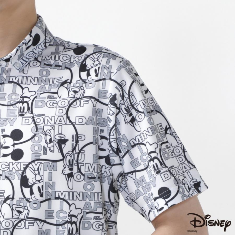 Disney（ディズニー） ゴルフウェア 半袖シャツ 春 夏 プリント モック