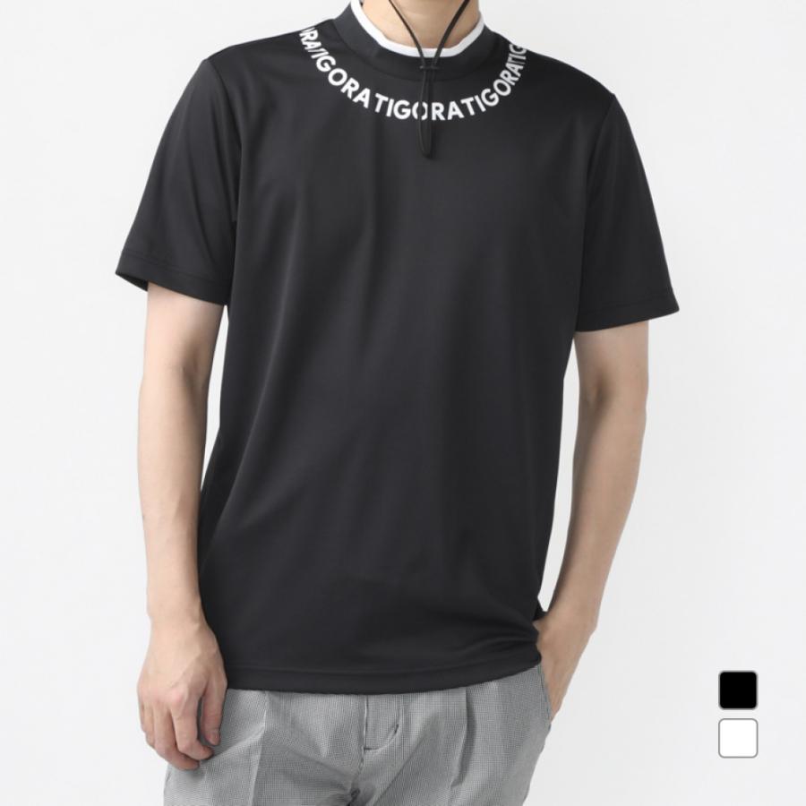 TIGORA（ティゴラ） ゴルフウェア 半袖シャツ 春 夏 ロゴプリント遮熱