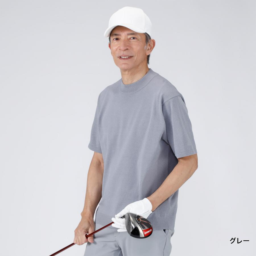 TIGORA（ティゴラ） ゴルフウェア 半袖シャツ 春 夏 モックネック半袖