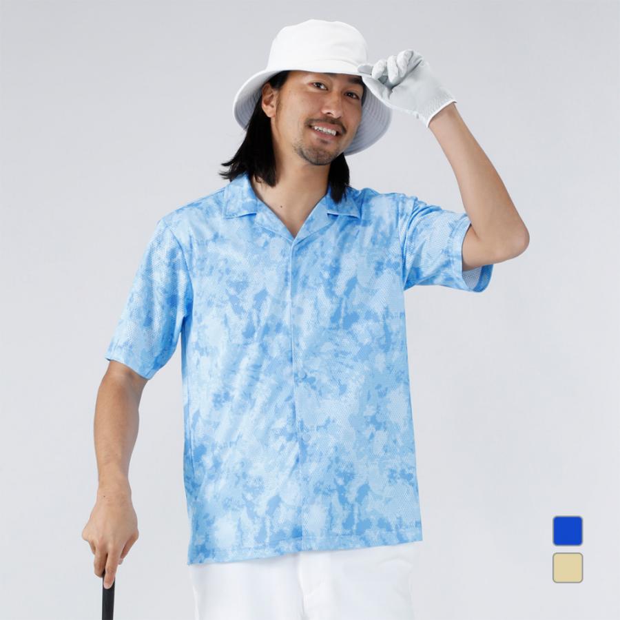 TIGORA（ティゴラ） ゴルフウェア 半袖シャツ 春 夏 通気メッシュ開襟