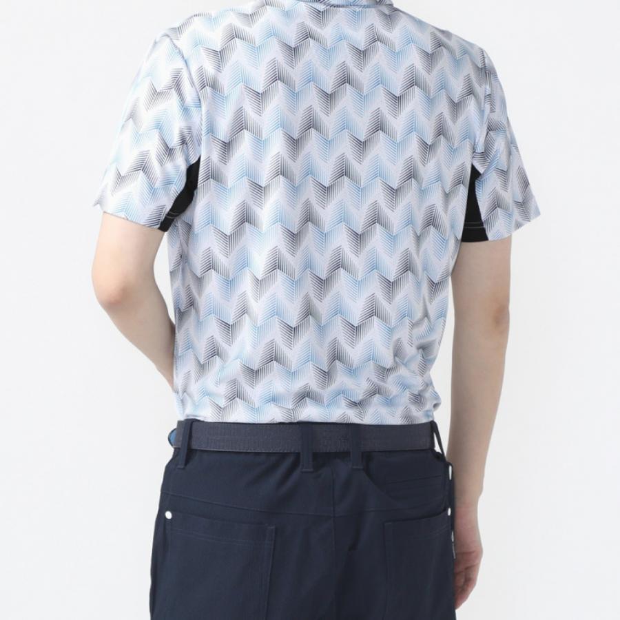 TIGORA（ティゴラ） ゴルフウェア 半袖シャツ 春 夏 遮熱幾何学柄