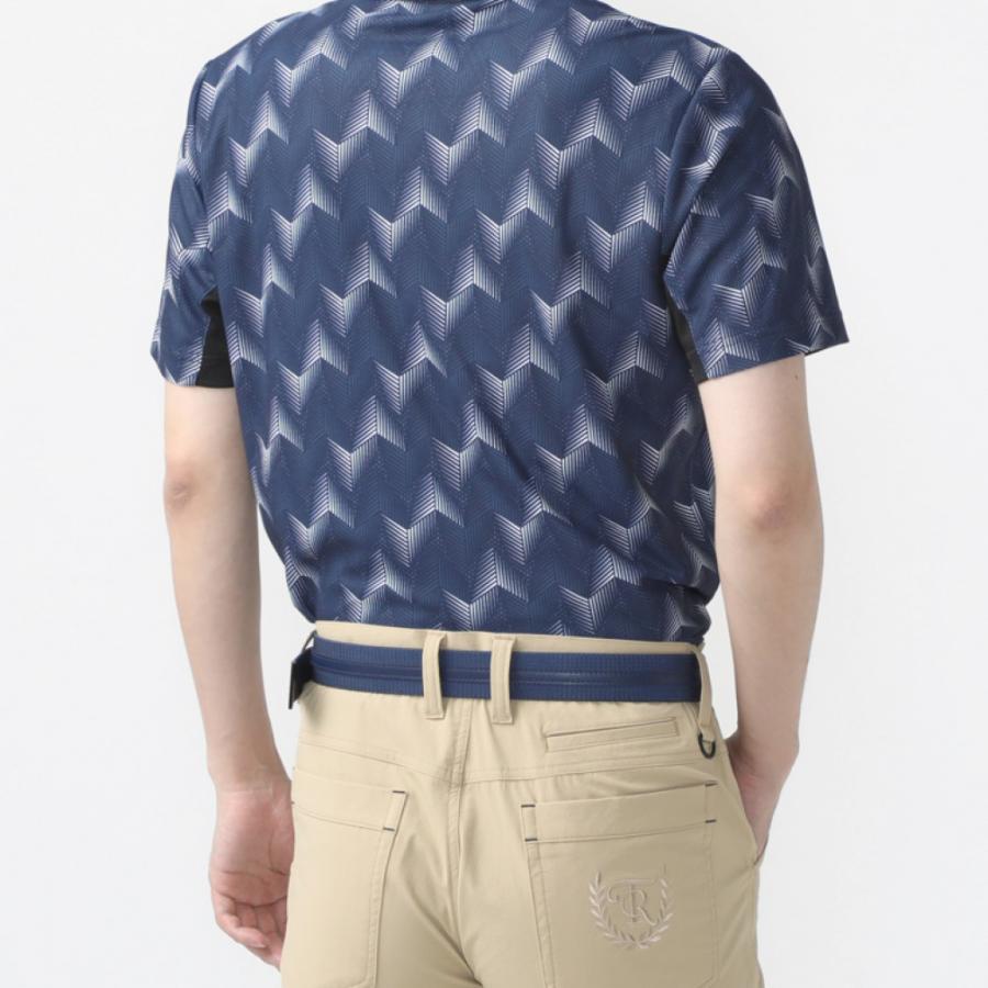 TIGORA（ティゴラ） ゴルフウェア 半袖シャツ 春 夏 遮熱幾何学柄