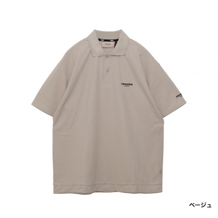 renoma ベージュ ロゴ入り シャツ Mサイズ 新品未使用 レノマ ゴルフウェア 半袖シャツ 春 夏 BACK LOGO POLO S/S-SP RG5106