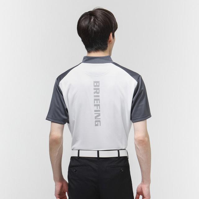 BRIEFING 半袖シャツ Mサイズ ブリーフィング ゴルフウェア 半袖シャツ 春 夏 MS BI-COLOR HIGHNECK