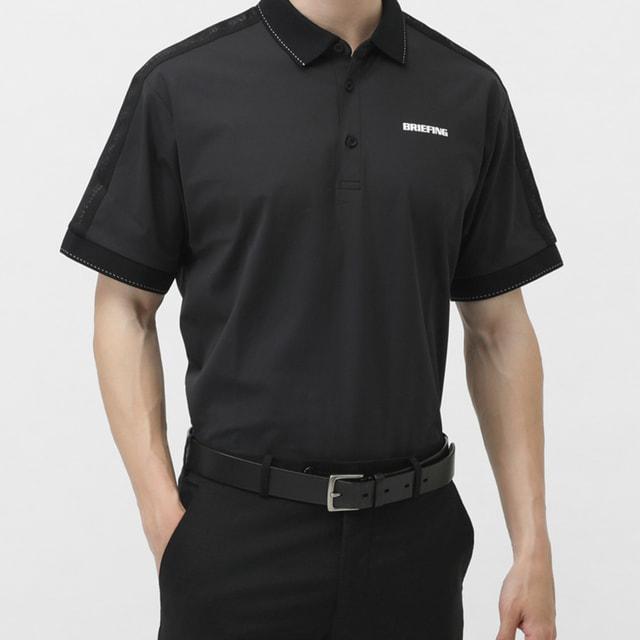 BRIEFING ブリーフィング ポロシャツ 半袖 ブラック ゴルフウェア L BRIEFING GOLF（ブリーフィングゴルフ） セール20%OFF 日本正規品