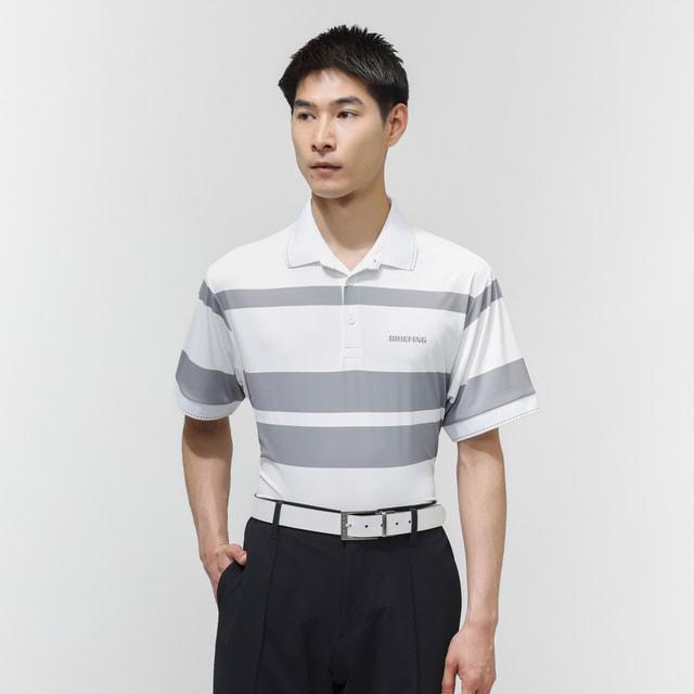 ブリーフィング ゴルフウェア 半袖シャツ 春 夏 MS PANEL STRIPE POLO