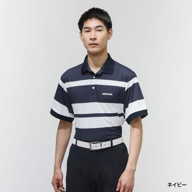 ブリーフィング ゴルフウェア 半袖シャツ 春 夏 MS PANEL STRIPE POLO