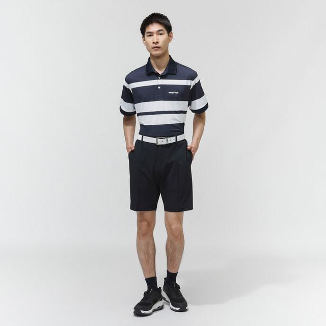 ブリーフィング ゴルフウェア 半袖シャツ 春 夏 MS PANEL STRIPE POLO