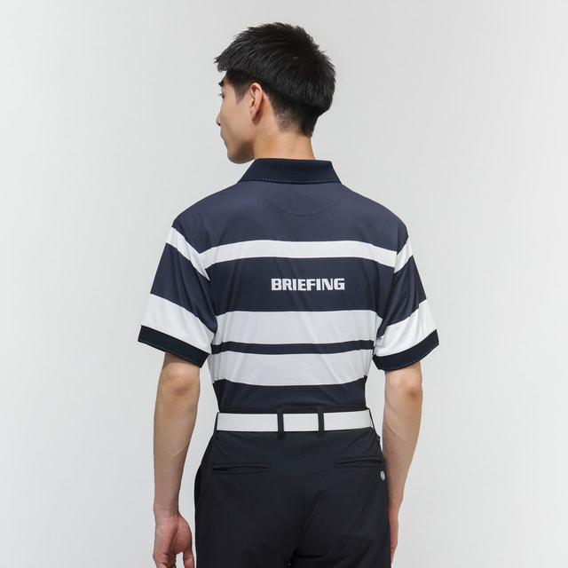 ブリーフィング ゴルフウェア 半袖シャツ 春 夏 MS PANEL STRIPE POLO