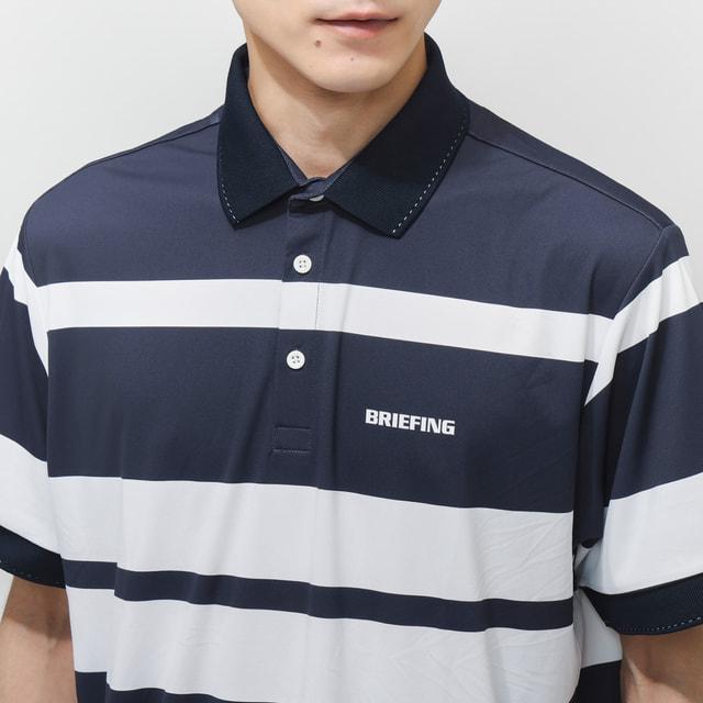ブリーフィング ゴルフウェア 半袖シャツ 春 夏 MS PANEL STRIPE POLO