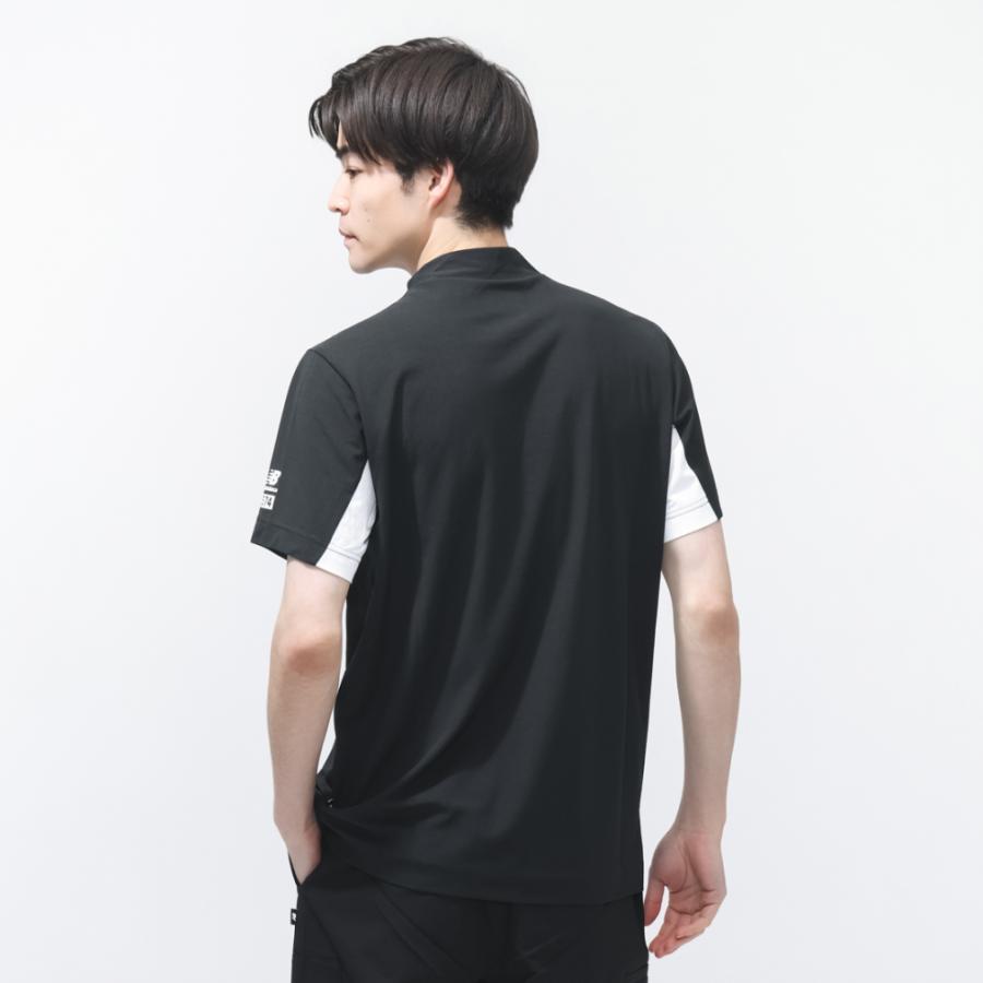 new balance golf半袖シャツ 白/黒 New Balance（ニューバランス） ゴルフウェア 半袖シャツ 秋 冬 HALF