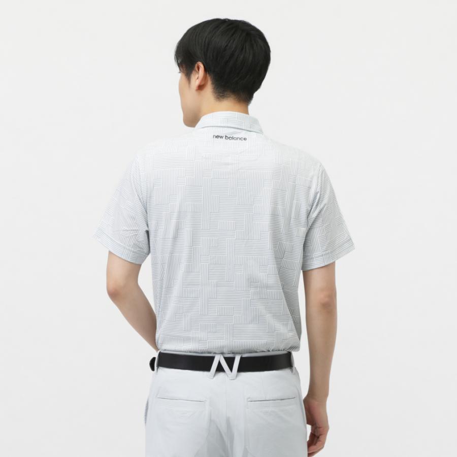 new balance ゴルフシャツ グレー 上下セット New Balance ニューバランス ゴルフウェア 半袖シャツ 春 夏 S