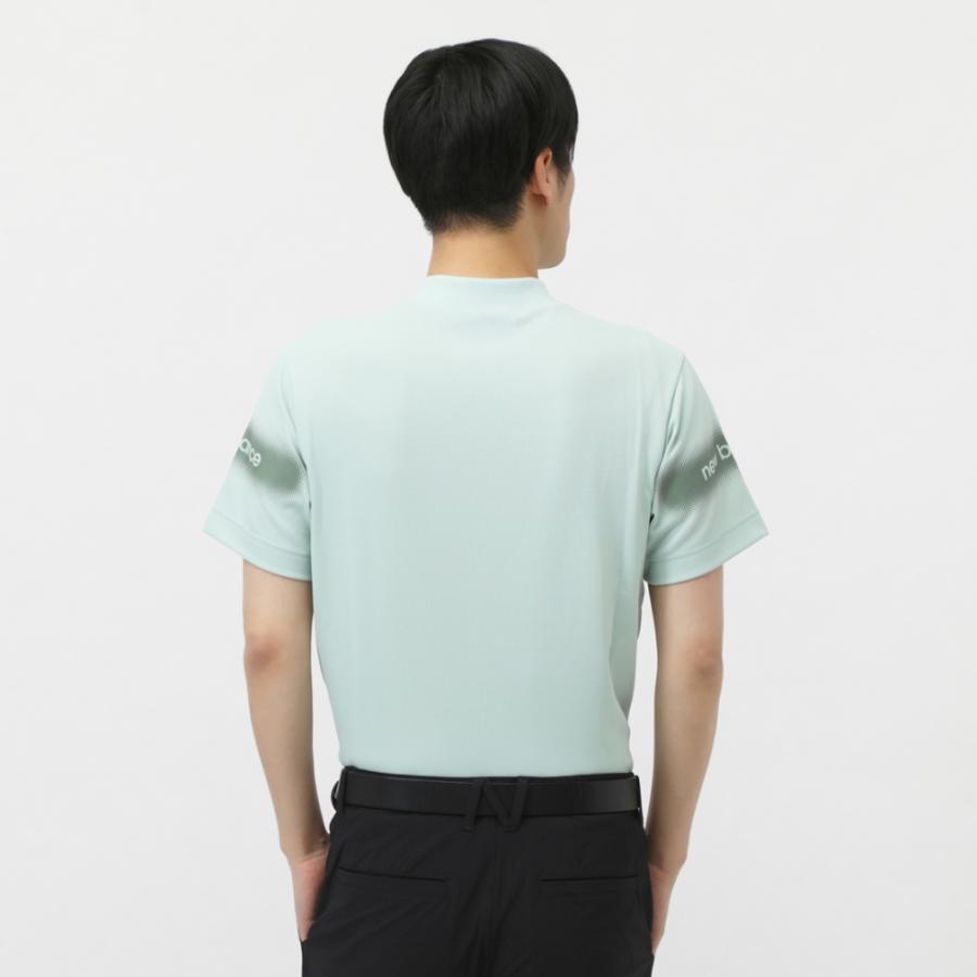 新品　ニューバランスゴルフ　モックネック　半袖シャツ　カットソー　グリーン　4 ニューバランス（new balance）（メンズ）ゴルフウェア 半袖モック