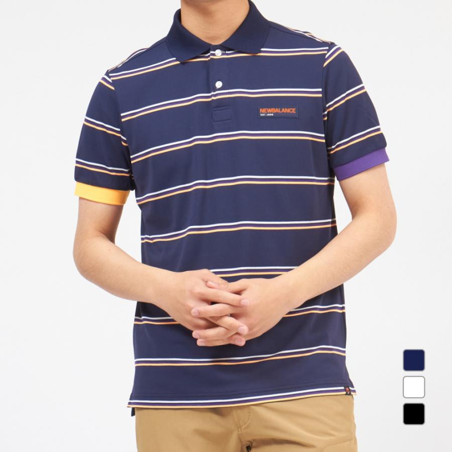 ニューバランス ゴルフウェア 春 夏 半袖シャツ 先染カノコ フェイドネオンボーダー ポロシャツ メンズ New Balance アルペングループヤフー店 通販 Yahoo ショッピング