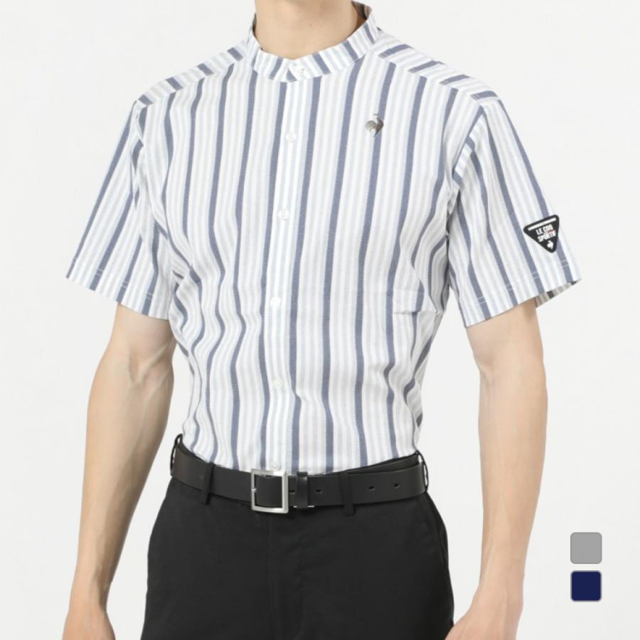 【タグなし未使用品】ストライプ ゴルフシャツ le coq sportif GOLF（ルコックスポルティフ ゴルフ） ルコックゴルフ