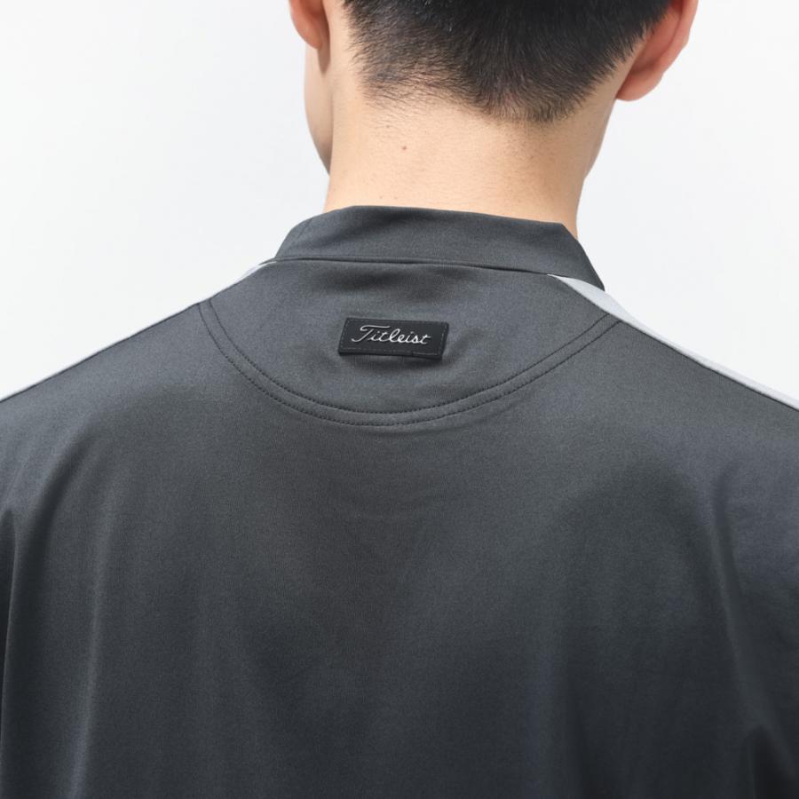 は*た様 Titleist タイトリスト モックネック シャツ グレー L 半袖 Titleist（タイトリスト） ゴルフウェア 半袖シャツ 春 夏 メッシュ
