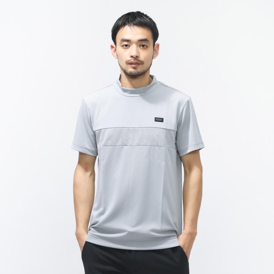 は*た様 Titleist タイトリスト モックネック シャツ グレー L 半袖 Titleist（タイトリスト） ゴルフウェア 半袖シャツ 春 夏 メッシュ