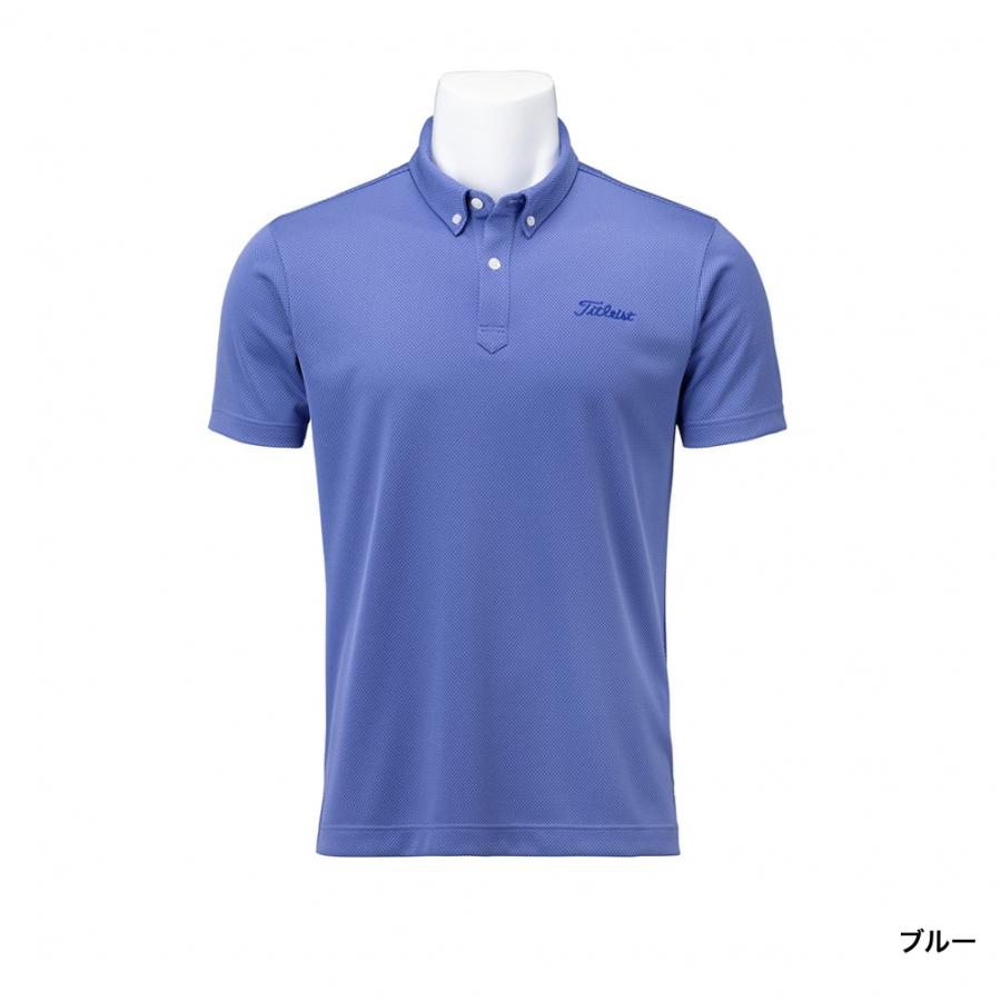 美品 タイトリスト メンズ ゴルフ ポロシャツ L ブルー 半袖 Titleist（タイトリスト） ゴルフウェア 半袖シャツ 春 夏 ダイヤジャ