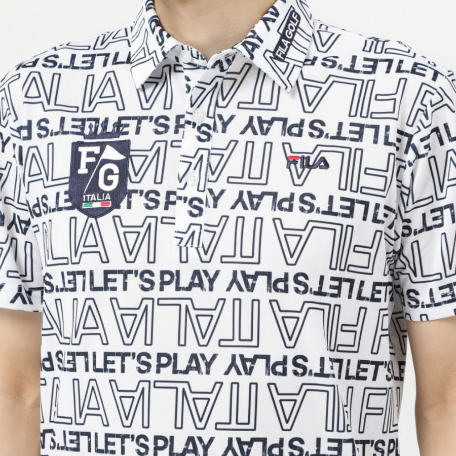 FILA GOLF ロゴグラフィックプリントホリゾンタルカラー半袖シャツ lg5 FILA GOLF ロゴグラフィックプリントホリゾンタルカラー半袖シャツ lg5