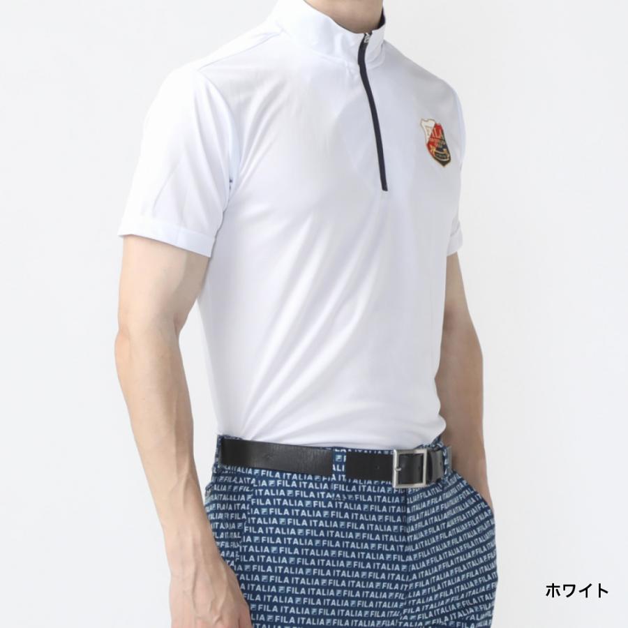 FILA（フィラ） ゴルフウェア 半袖シャツ 春 夏 ジップアップ半袖