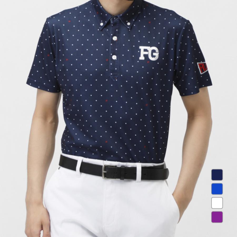 FILA（フィラ） ゴルフウェア 半袖シャツ 春 夏 ドット柄半袖シャツ 