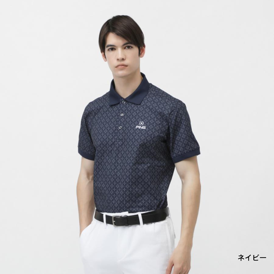 PING（ピン） ゴルフウェア 半袖シャツ 春 夏 ハイストレッチメッシュ