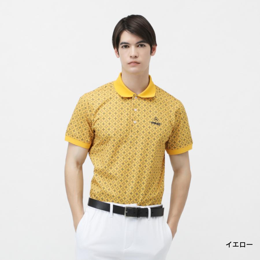 PING（ピン） ゴルフウェア 半袖シャツ 春 夏 ハイストレッチメッシュ