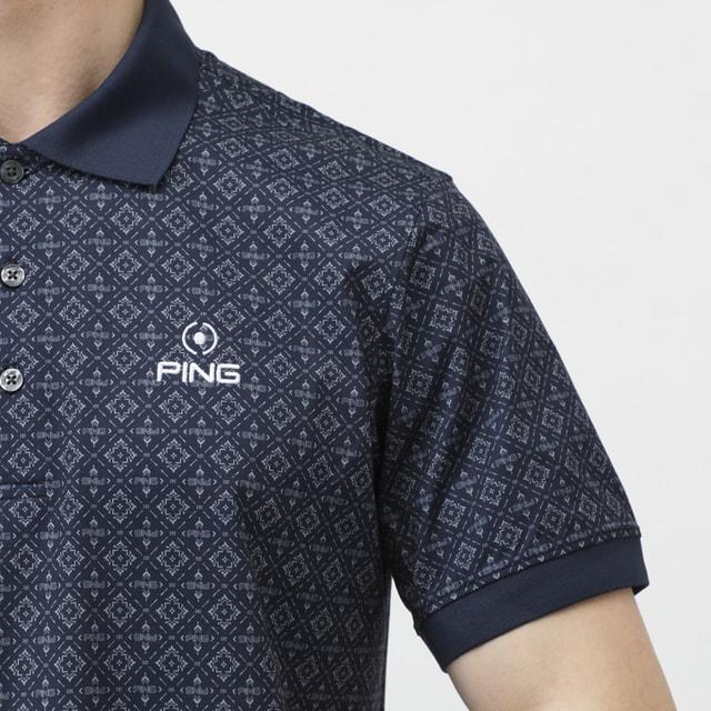 PING（ピン） ゴルフウェア 半袖シャツ 春 夏 ハイストレッチメッシュ